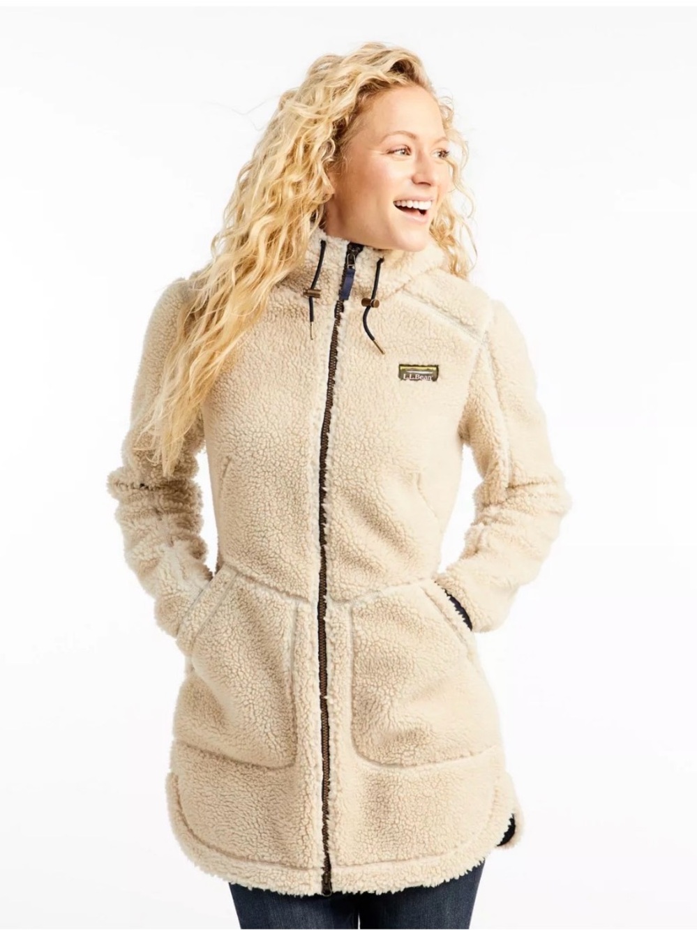 L.L. Bean Women's Mountain Pile Fleece Coat L